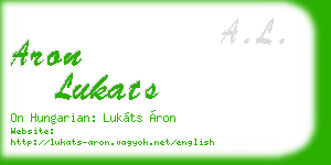 aron lukats business card